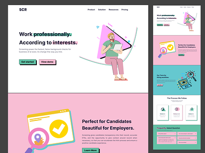 Screening and Hiring branding graphic design ui