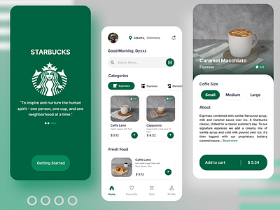 Starbucks branding graphic design ui