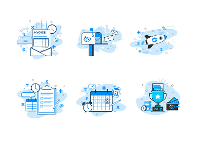 Invoicing App Icons icons illustration invoice payments spot illustration ui vector web design
