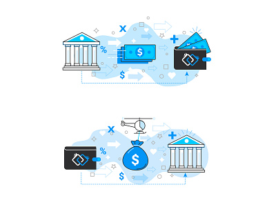 Transfering Money App Icons