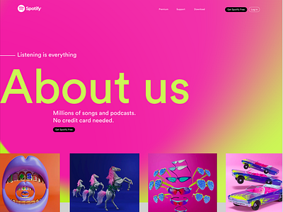 Spotify Website - About Page Redesign