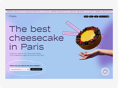 Cheezy - Vibrant Landing Page for Foodtech Webapp