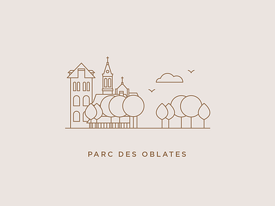 Parc des Oblates branding city design editorial design graphic design illustration logo nantes outline print
