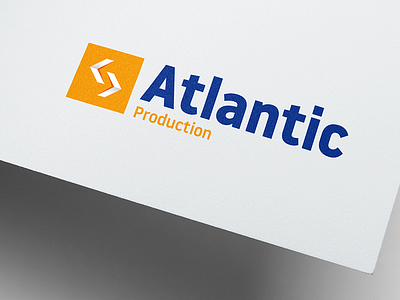 Atlantic Production arrow brand identity button draft engineering freelance industrial group industry logo logotype machine proposal
