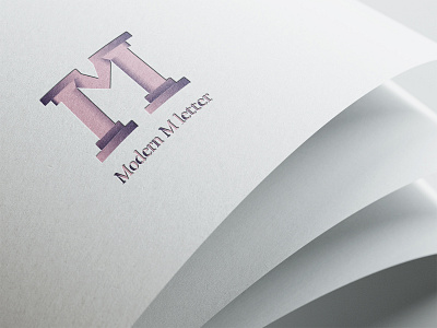 Modern M letter logo design