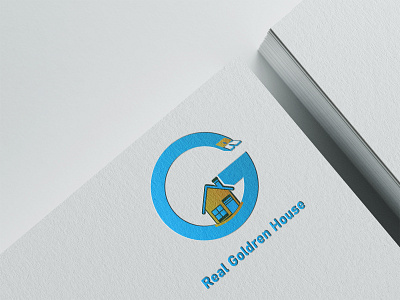 Real goldren house logo design