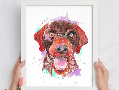 Pif the lovely boy cute dog dog art watercolor art watercolor illustration watercolor painting