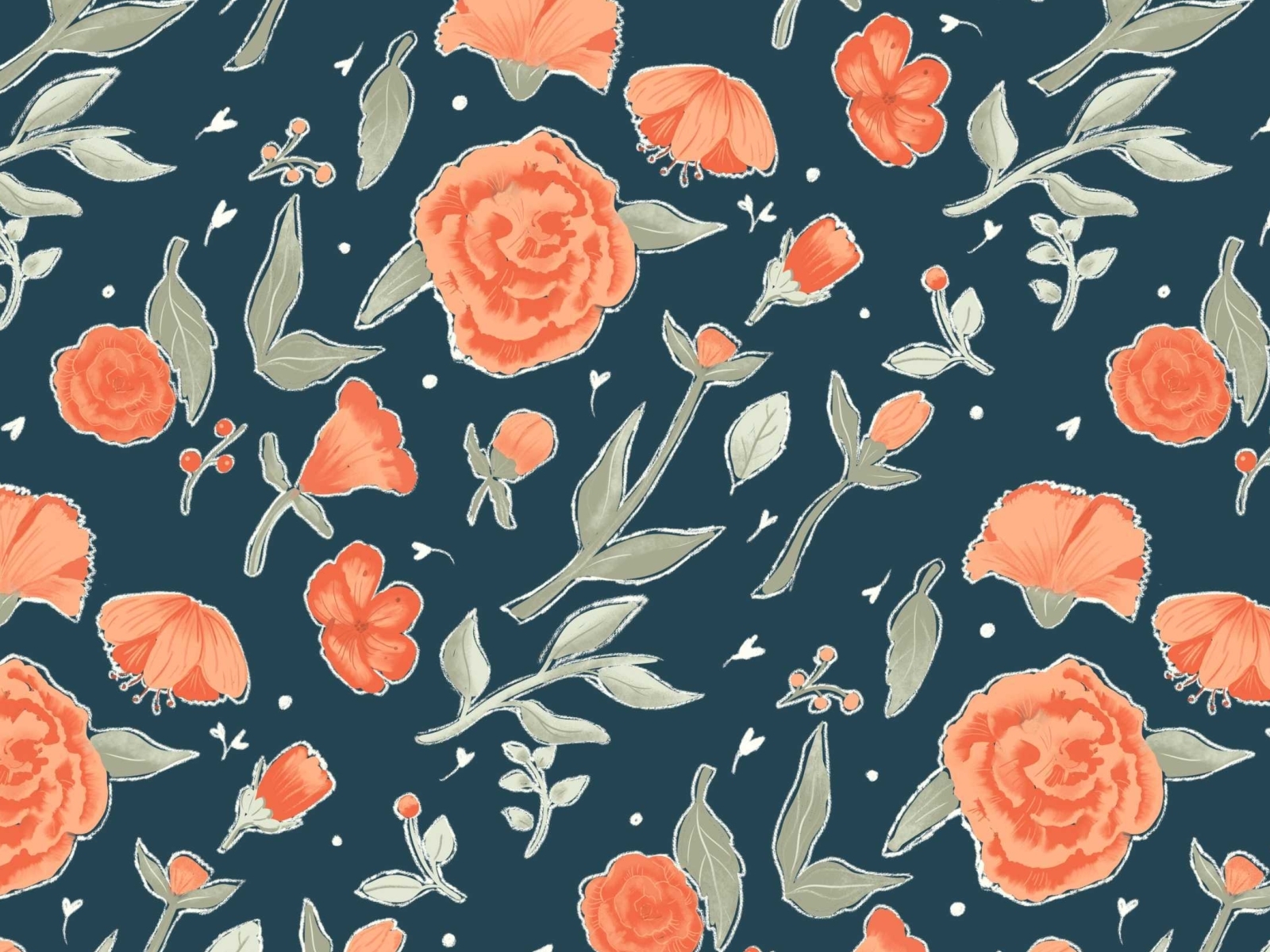 Floral Pattern Boho by Alexandra Dumitru on Dribbble