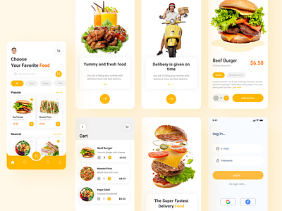 Food Delivery App 🍔 app design app ui design card chef app deliver eat app food and drink food app food order foodie mobile mobile app ui restaurants ui ui design ui ux design uiux ux