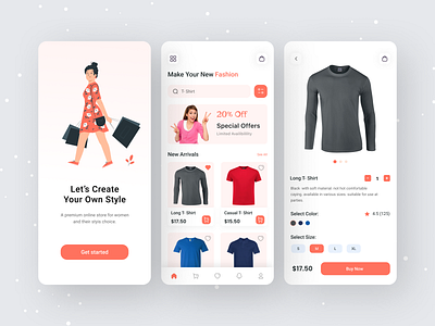 e-Commerce Mobile App Design app design app ui design clean clothes design e commerce e shop fashion ios list minimal mobile app ui online app online shopping product store ui uiux ux