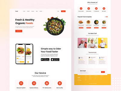 Cuisine Restaurant Website.. animation chicken clean ui delivery eat food food delivery food delivery service food landing page food website foodie online food popular shot restaurant resturant landing page ui ui design uiux ux website design