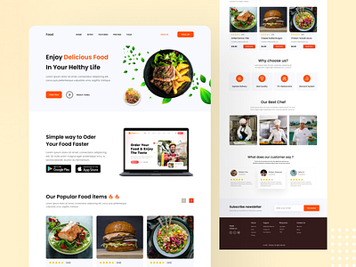 Food Delivery Landing Page 🍕