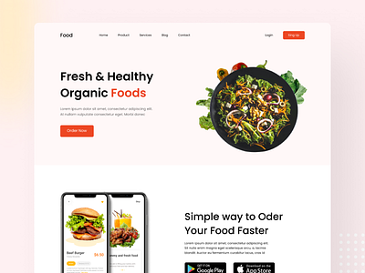 Food Delivery Landing Page 🍕