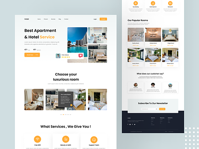 Hotel Room Booking landing page