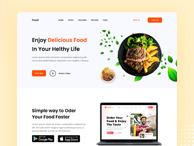 Fudo - Food Delivery Landing Page 🍕