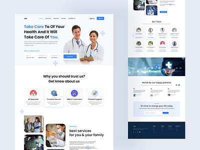 Medical Website Landing Page.