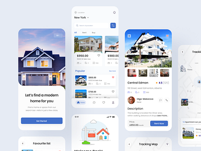 Este - Real Estate App apartment branding clean clean ui design eal estate app home rent housing illustration innovation logo minimalist mobile app mobile app design penthouse product design property real estate ui ui ux