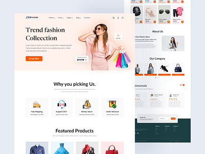 Fashion E-commerce Landing Page by Mahmudul Hasan on Dribbble