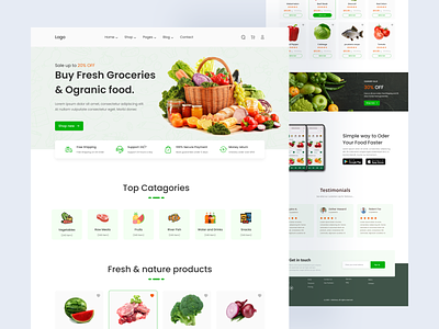 Grocery shop Website UI