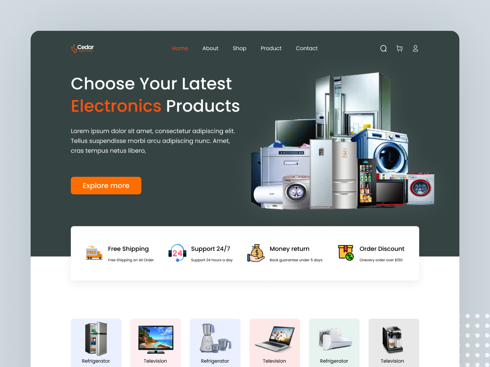 Electronics Store Website UI Design by Mahmudul Hasan on Dribbble