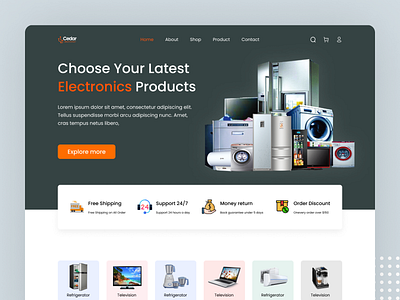 Electronics Store Website UI Design