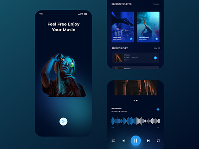 Music App app branding design graphic design illustration logo typography ui ux vector