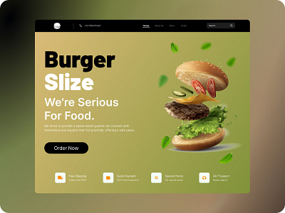 Food Landing Page app branding design graphic design illustration logo typography ui ux vector