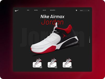 Nike Shoe Landing Page app branding design graphic design illustration logo nike typography ui ux vector