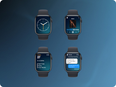 Smart Watch UI app apple branding design graphic design illustration logo typography ui ux vector watchui