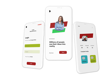 Mobile App Login Page app design typography ui