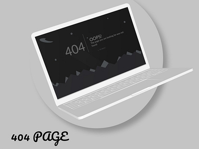 Error 404 Page - Desktop app design illustration typography