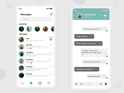 Chat app design ui ui designer ui desinger