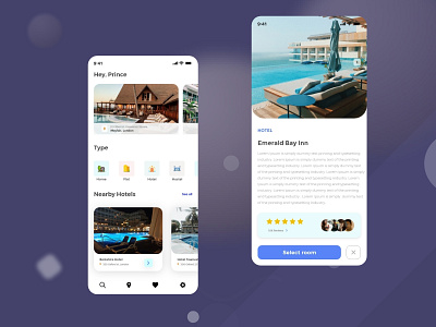 Hotel Booking App app design illustration ui ui design ui designer ui desinger uidesign ux web