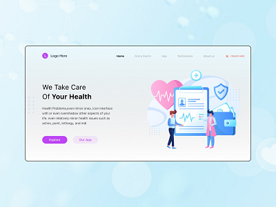 Health care landing page