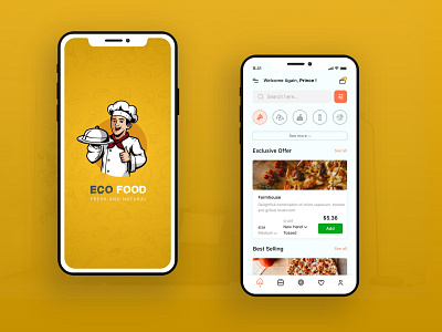 Food Delivery App graphic design logo ui
