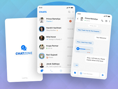 Chatzone App Part-2 UI app chat graphic design illustration ui ui designer ui desinger ux web