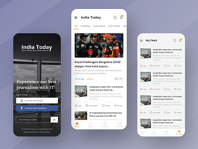 India Today News App app design news newsapp ui ui designer ui desinger ux