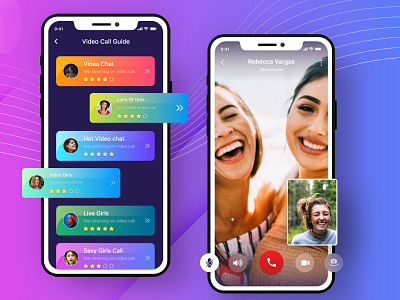 Live Video Call App app appui callui design graphic design illustration ui ui designer ui desinger ux videocall videocallappui