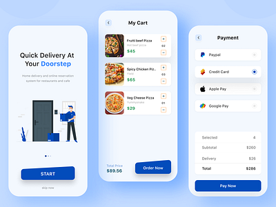 Food App Cart Payment UI