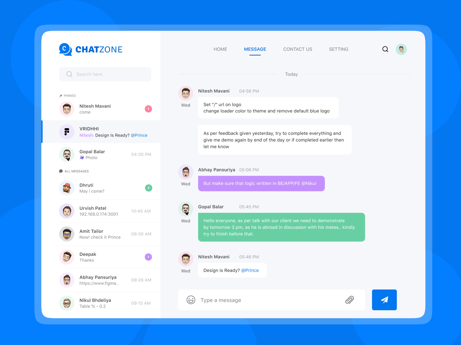Chatzone Web UI By Prince Ramoliya On Dribbble