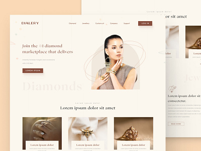 Diamonds and jewelery Web UI