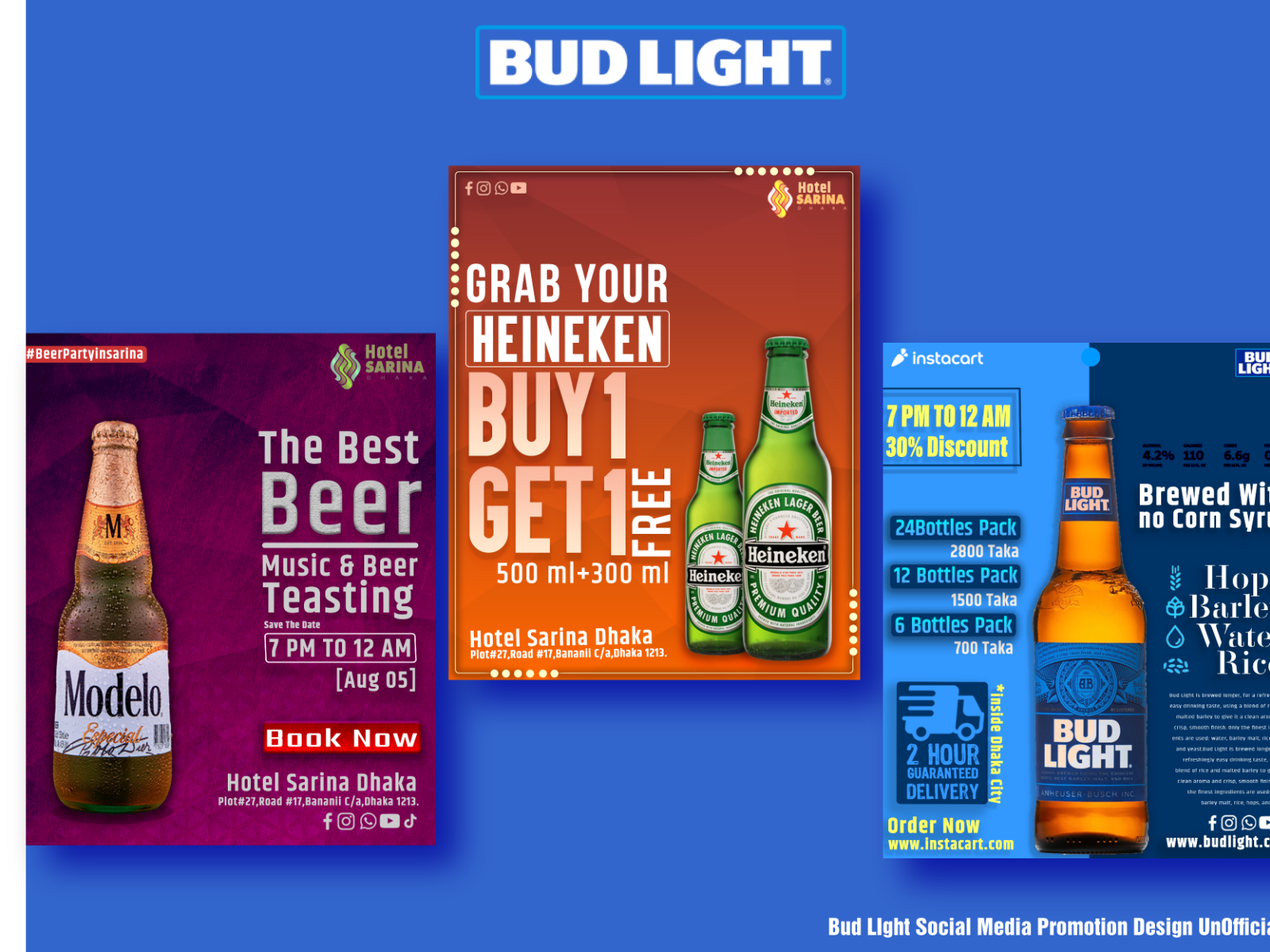 Bud LIght Social Media Promotion Design UnOfficial. by Hasanor Rahman