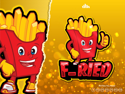 Fried Twitch Logo business logo cartoon logo design esports esports logo fast food fries fries cartoon fries mascot gaming logo gaming logo design illustration logo mascot twitch twitch logo