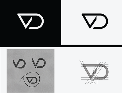 VD-Monogram Logo branding buy logo design for sale graphic design icon lettermark logo logo design logo presentation logo sketch logofolio vd vd logo design