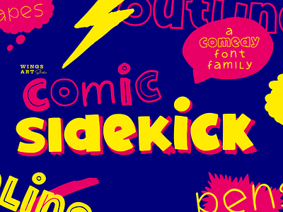 Comic Sidekick - The Screwball Comedy Font comedy fonts fun joke lettering screwball
