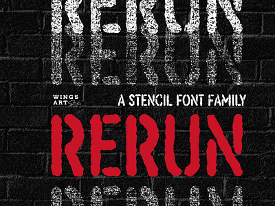 ReRun: A Stencil Font Family
