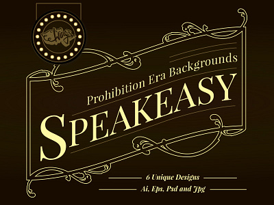 Speakeasy: Prohibition Era Backgrounds & Frames