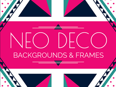 Neo Deco: A clean, modern style inspired by Art Deco art deco borders creative market design elements frames neo deco templates vectors wingsart