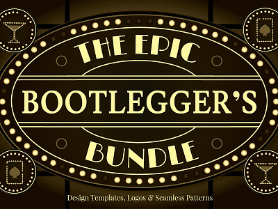 The Epic Bootleggers Design Bundle 1920s 1930s art deco bootlegger design bundle graphics prohibition vintage