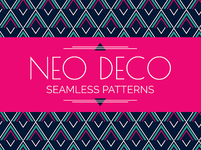 New Deco Seamless Patterns deco fabrics flat modern neo deco patterns seamless style trend